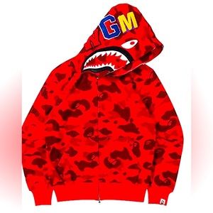 Red bape hoodie for men